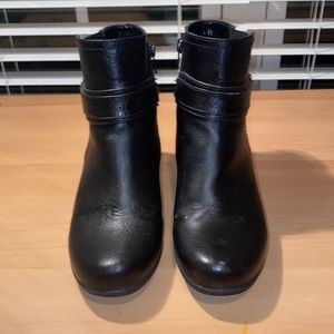 Black ankle boots with heel